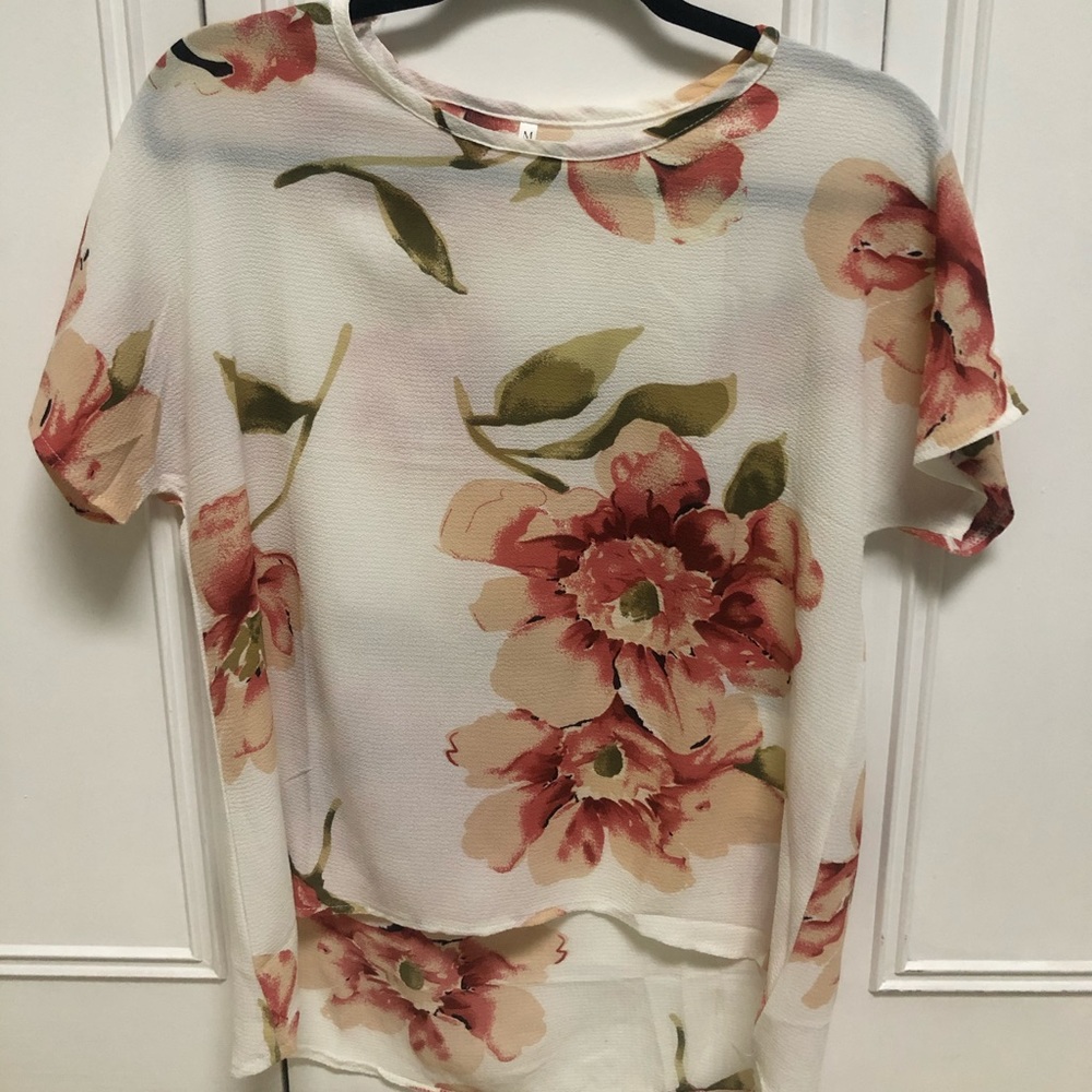 Sheer Flowery Shirt